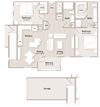 B4 Floorplan B4 floorplan which is a 2 bedroom, 2 bath apartment